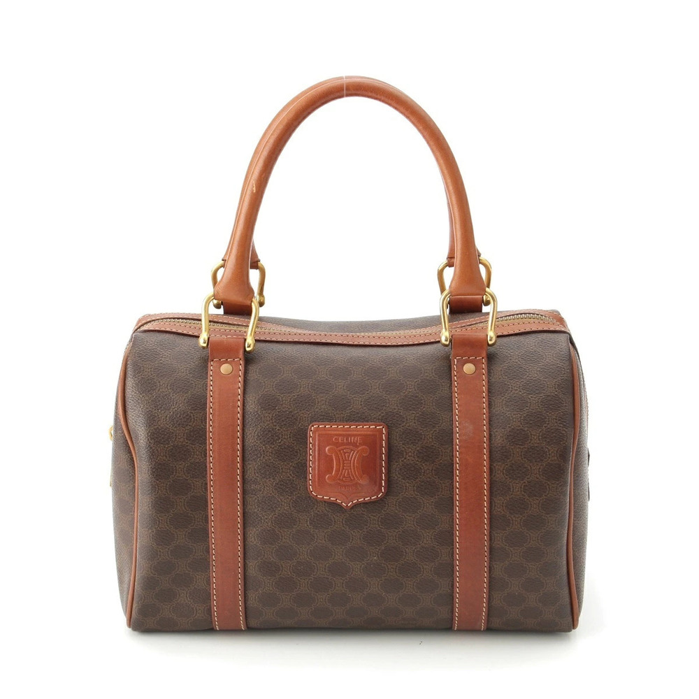 Celine Macadam Boston Handbag Brown